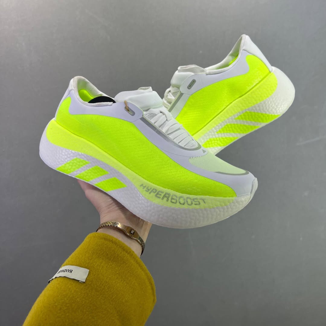 Tênis Adidas Hyperboost Edge - Branco/Verde Neon