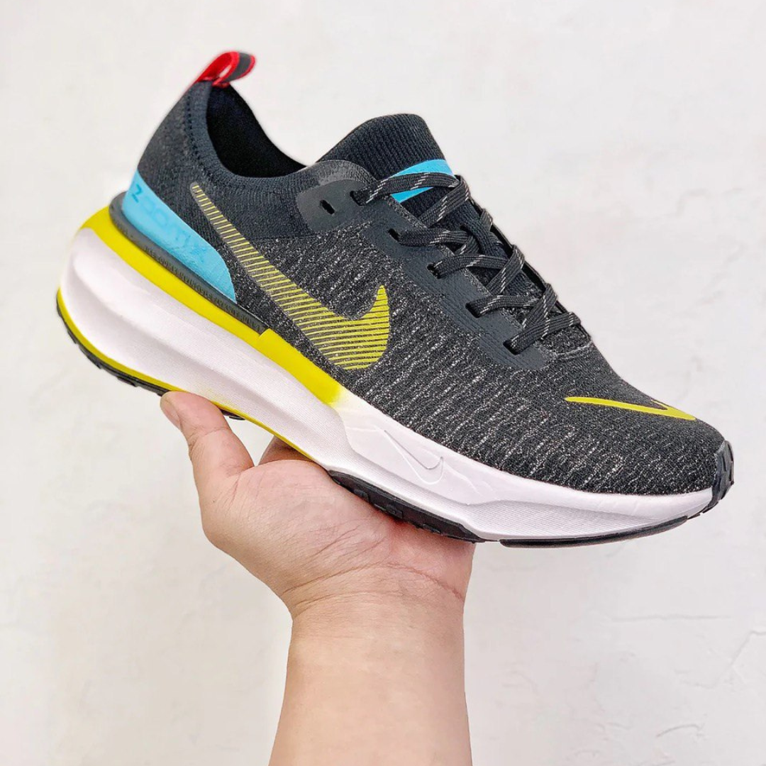 Tênis Nike Invincible Run 3 - Preto/Azul Báltico/Amarelo
