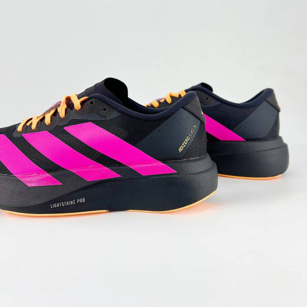 Tênis Adidas Adizero EVO SL - Preto/Rosa/Laranja