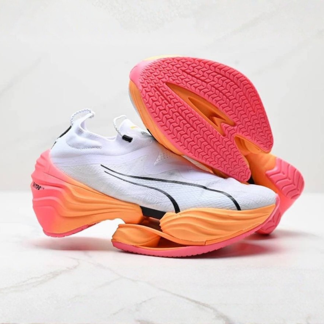 Tênis Puma Fast-RB Nitro Elite - Branco/Laranja/Rosa