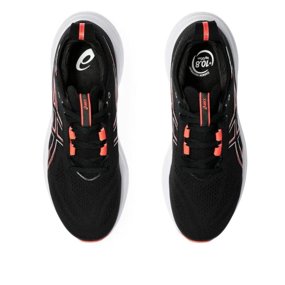 Tênis Asics Gel - Nimbus 26 - Preto com Branco e Vermelho