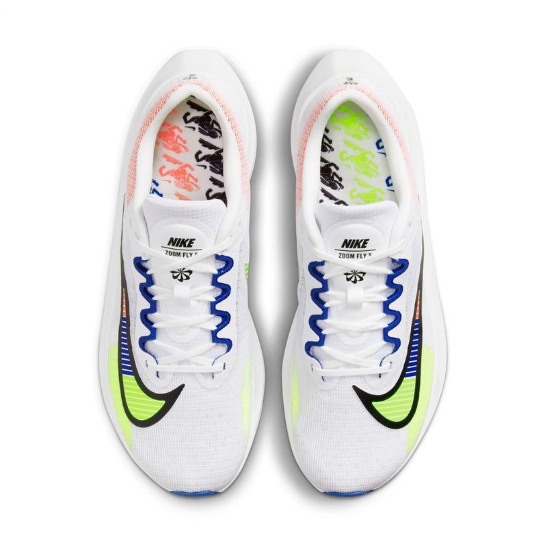 Tênis Nike Zoom Fly 5 Branco com Azul e Verde
