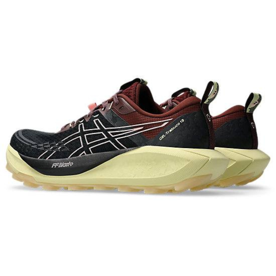 Tênis Asics Gel Trabuco 13 - Preto/Vermelho Vinho/Amarelo