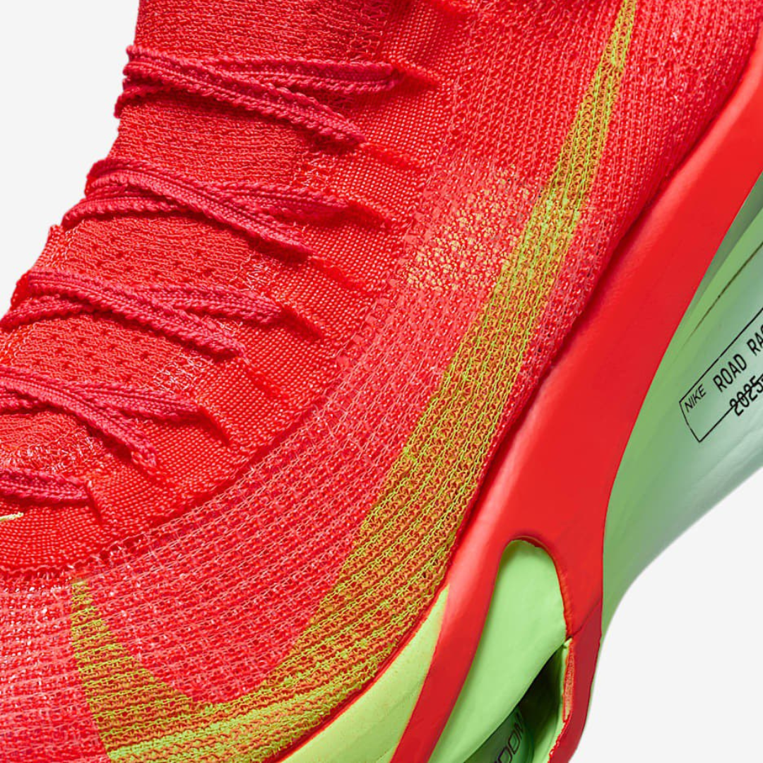 Tênis Nike ZoomX ALPHAFLY Next% 3 - Carmesim Bright/Lime Blast/Mint Foam