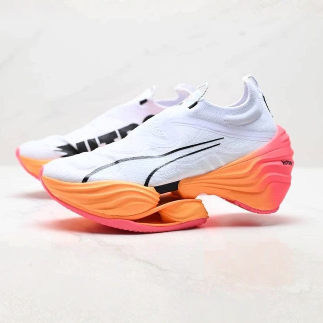 Tênis Puma Fast-RB Nitro Elite - Branco/Laranja/Rosa
