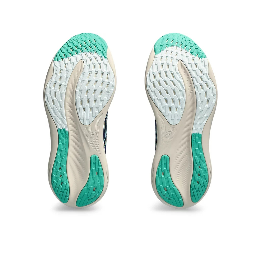 Tênis Asics Gel - Nimbus 26 - Azul Marinho com Creme e Verde