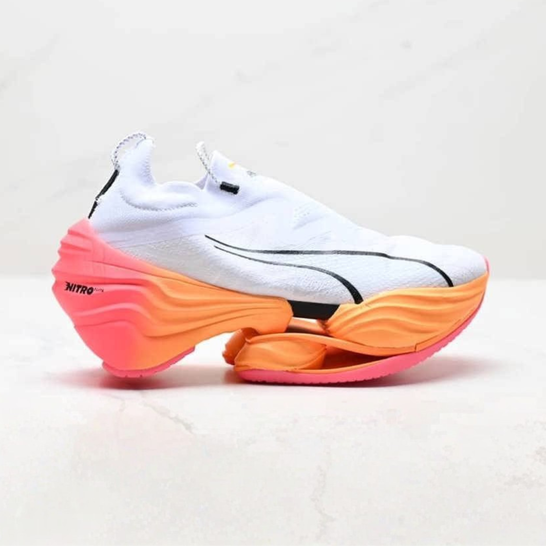 Tênis Puma Fast-RB Nitro Elite - Branco/Laranja/Rosa