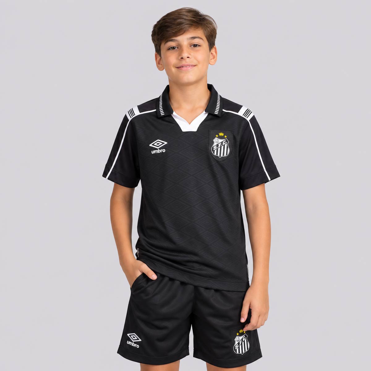 Conjunto Infantil Umbro Santos 2026/27 III PRÉ VENDA