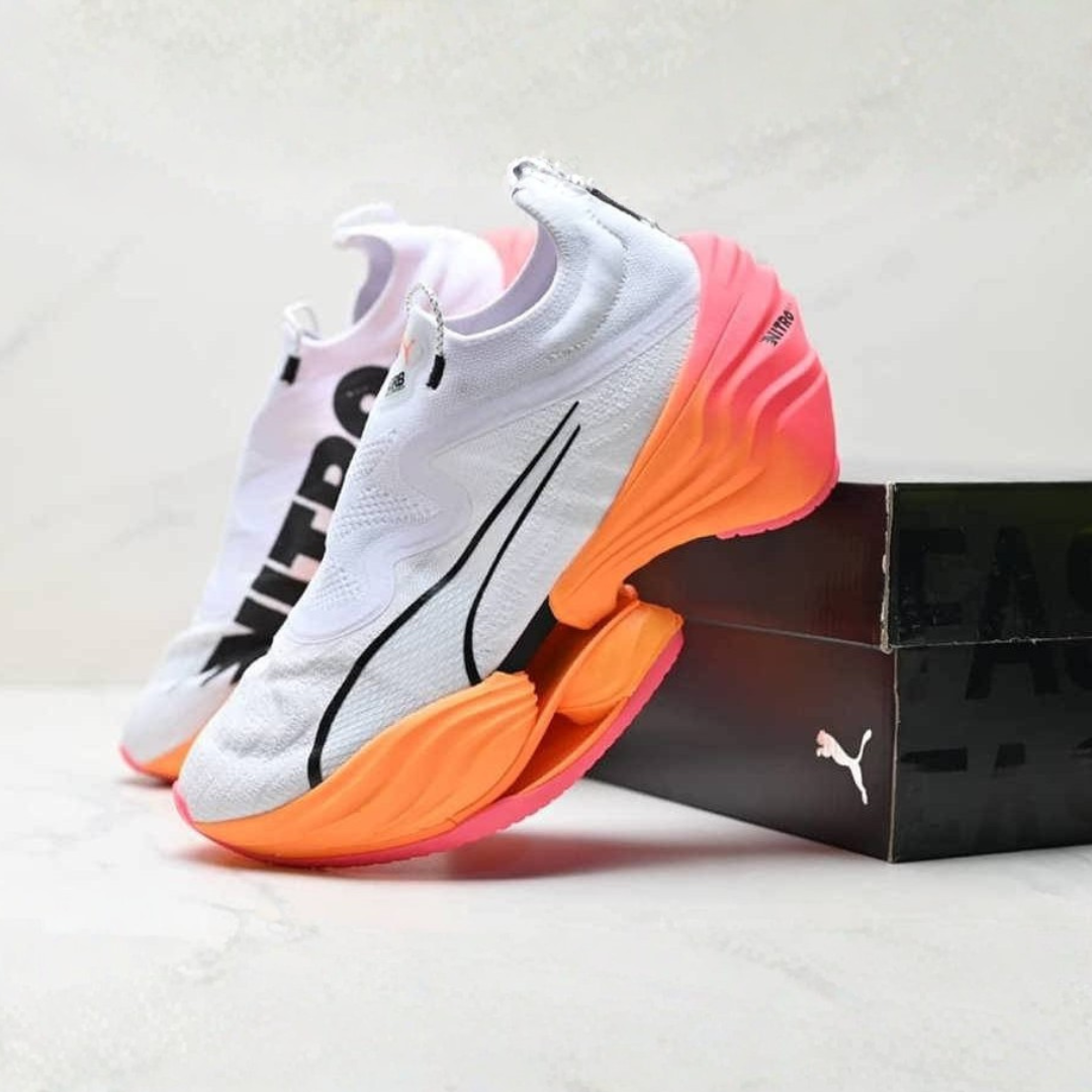 Tênis Puma Fast-RB Nitro Elite - Branco/Laranja/Rosa