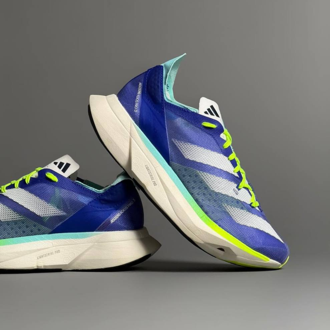 Tênis Adidas Adizero Adios Pro 3 - Azul Royal/Verde Neon