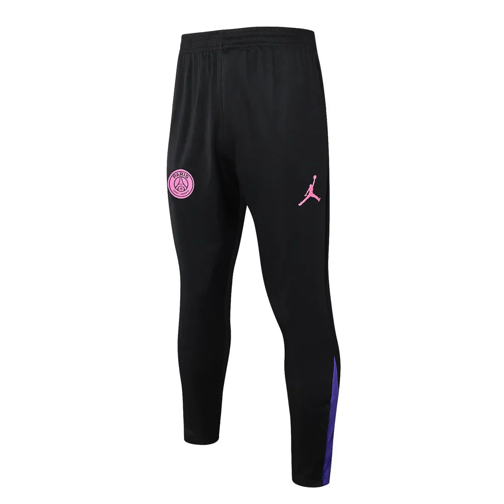Conjunto Paris Saint Germain Zíper Curto Treino Preto e Roxo 2024/25