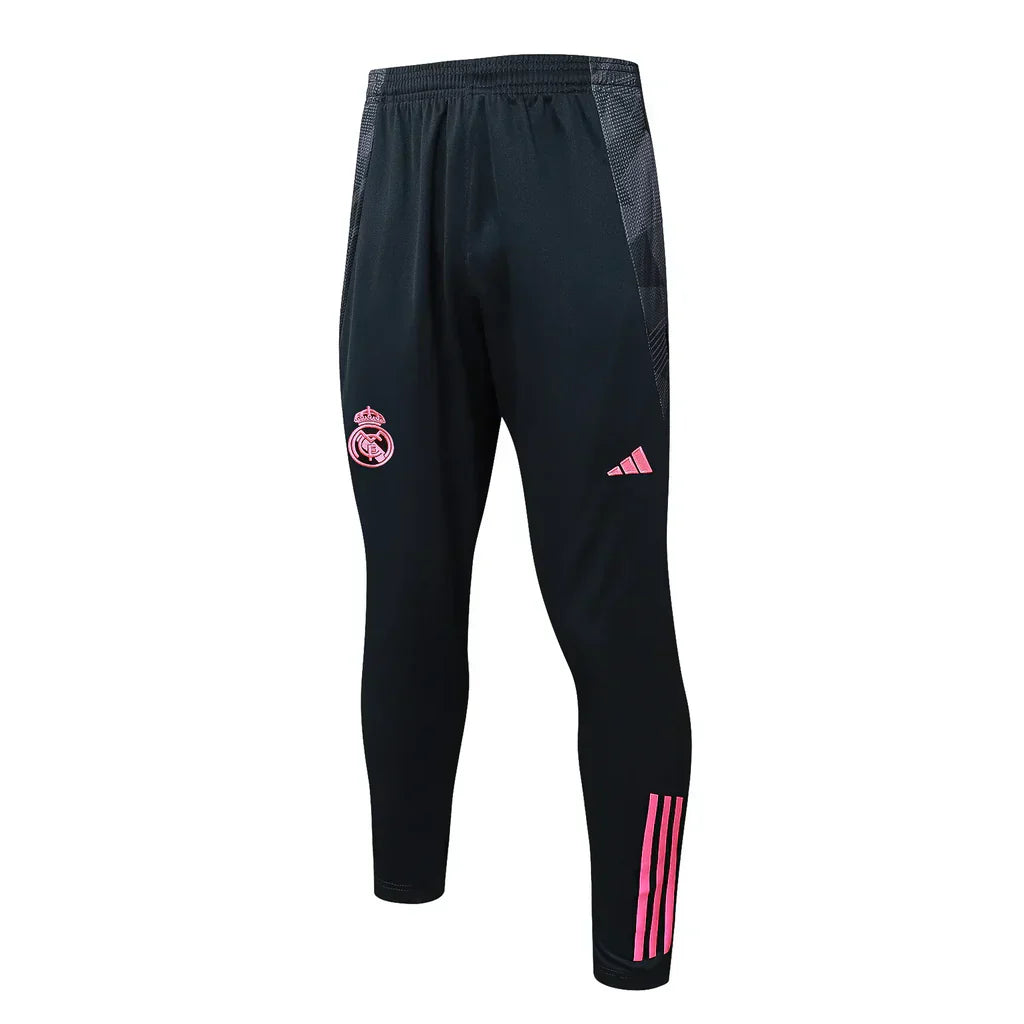 Conjunto Real Madrid Zíper Curto Treino Rosa e Preto