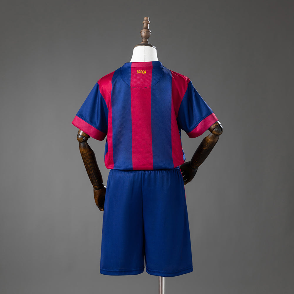 Conjunto Infantil Nike Barcelona Retrô 2014/15 I