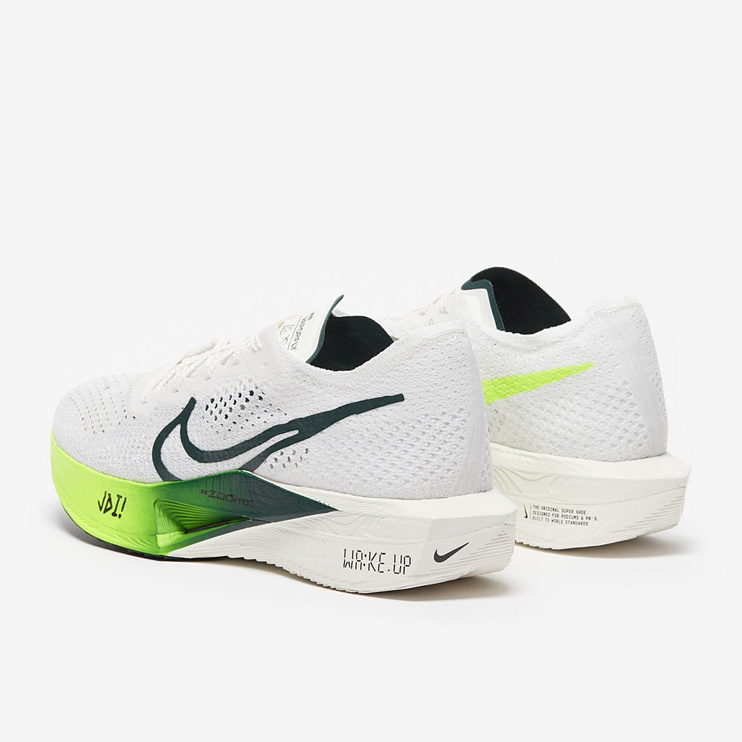 Tênis Nike Air Zoom Vaporfly Next% Flyknit 3 Wake Up White Pro Green