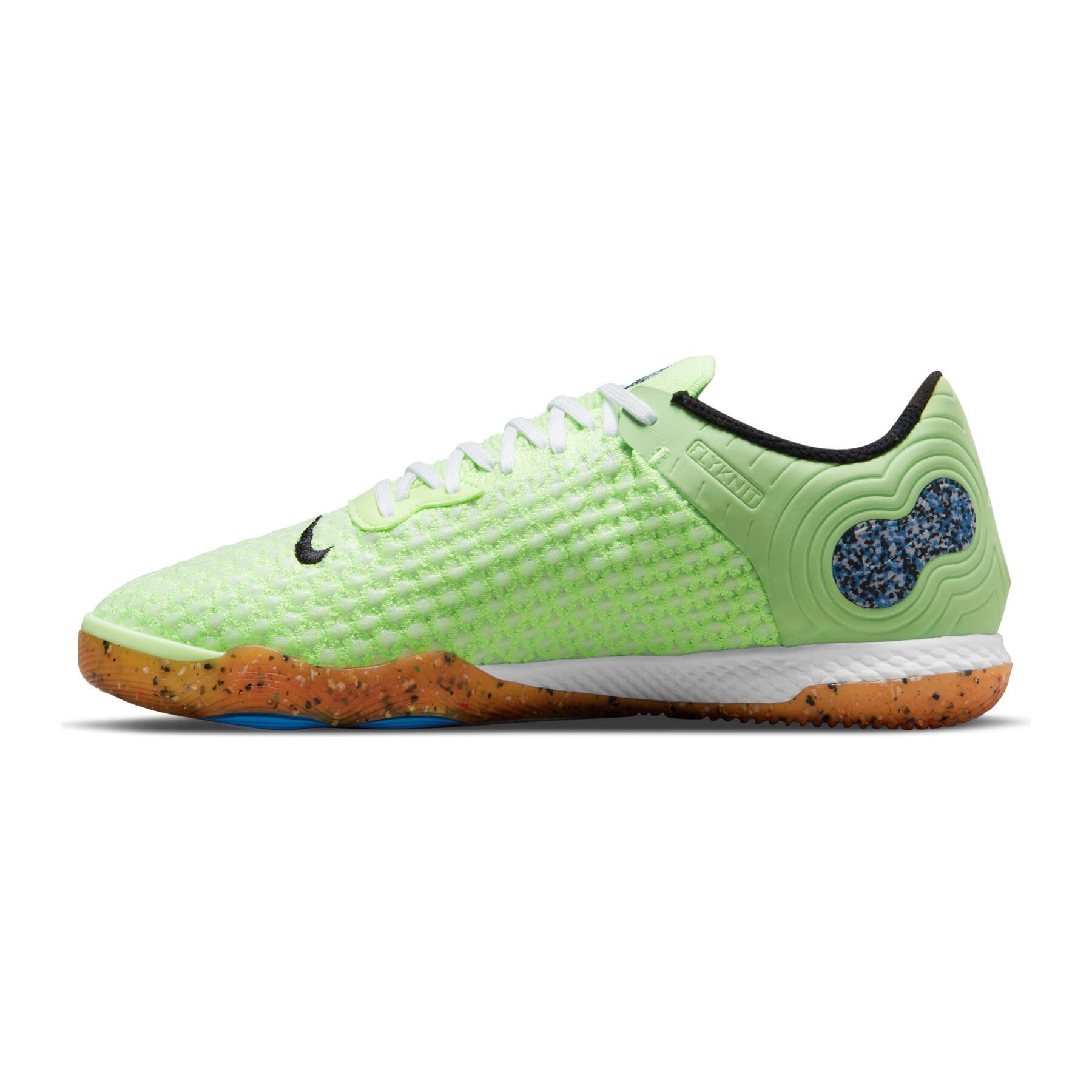 Chuteira Nike ReactGato Futsal - Fluorescent Green/Navy Blue
