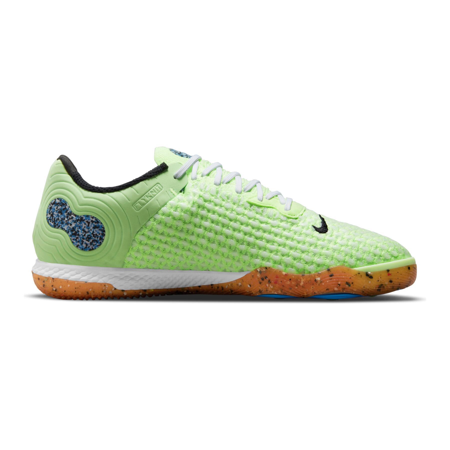 Chuteira Nike ReactGato Futsal - Fluorescent Green/Navy Blue