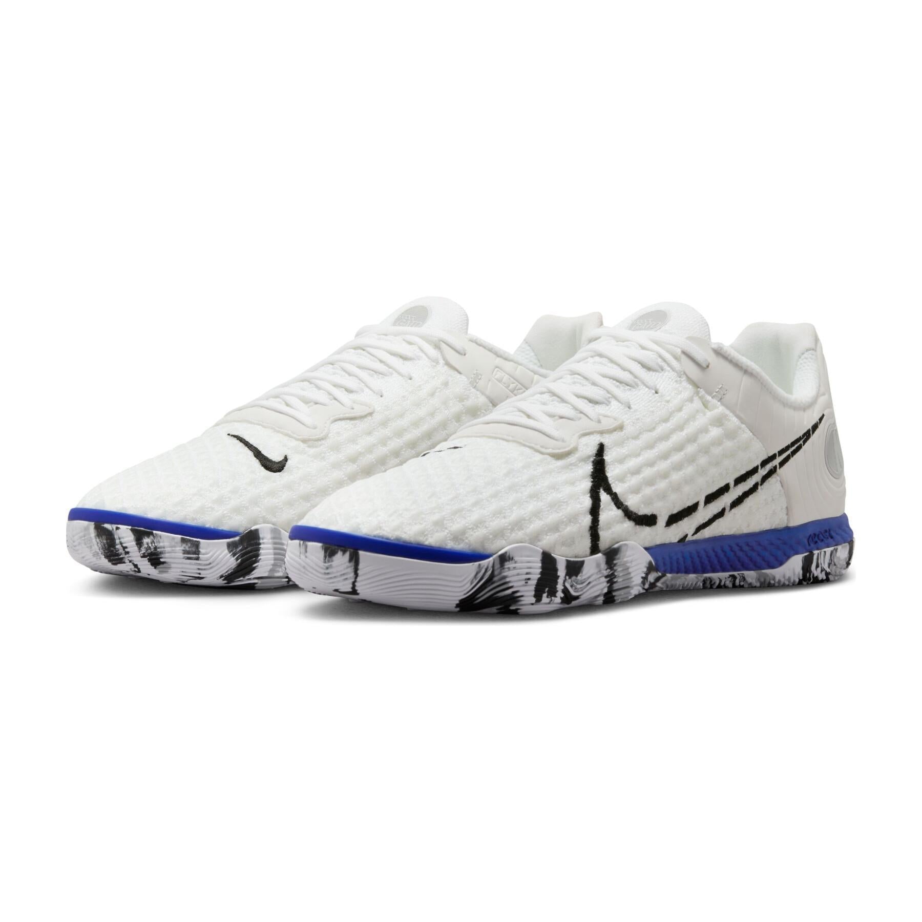Chuteira Nike ReactGato Futsal - White/Racer Blue/Volt