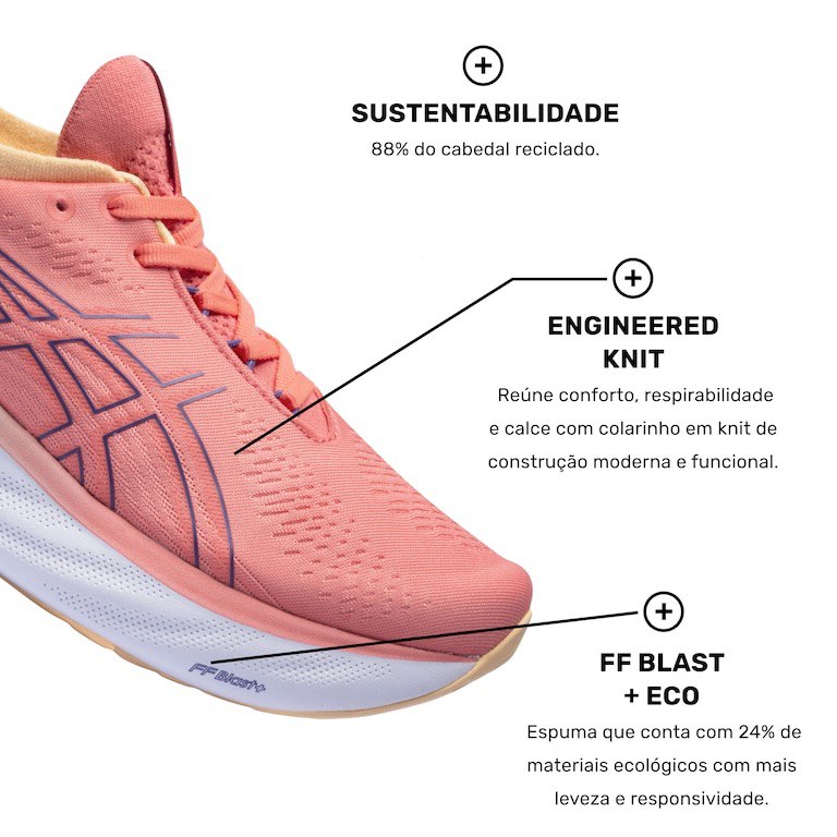 Tênis Asics Gel - Nimbus™ 25 - Rosa
