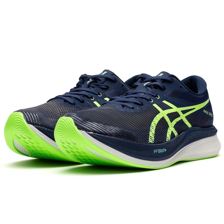 Tênis Asics Magic Speed 3 - Azul Marinho com Verde e Branco