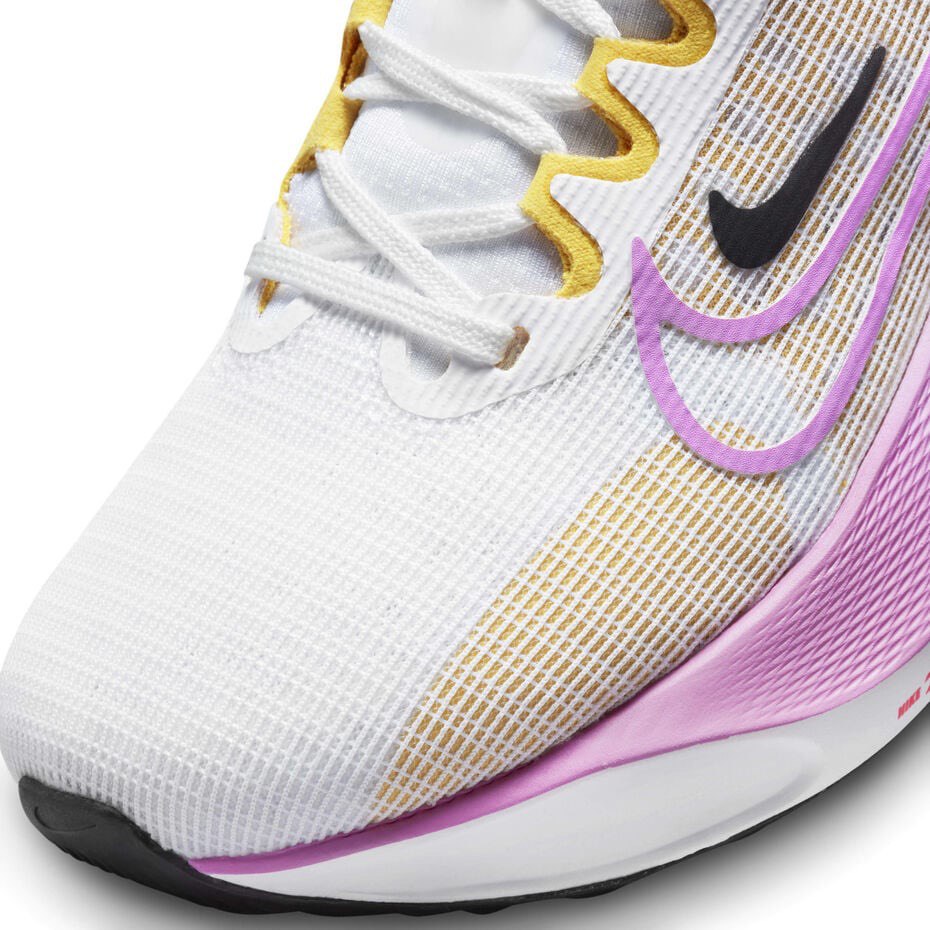Tênis Nike Zoom Fly 5 Branco com Amarelo e Lilas
