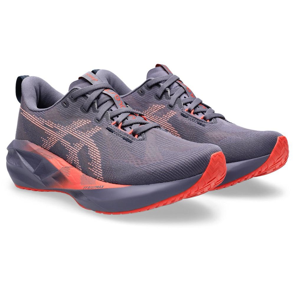 Tênis Asics Novablast 5 - Roxo com Vermelho