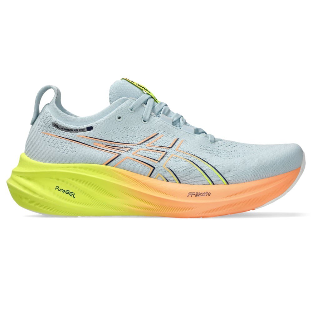 Tênis Asics Gel - Nimbus 26 Paris - Azul Claro/Amarelo
