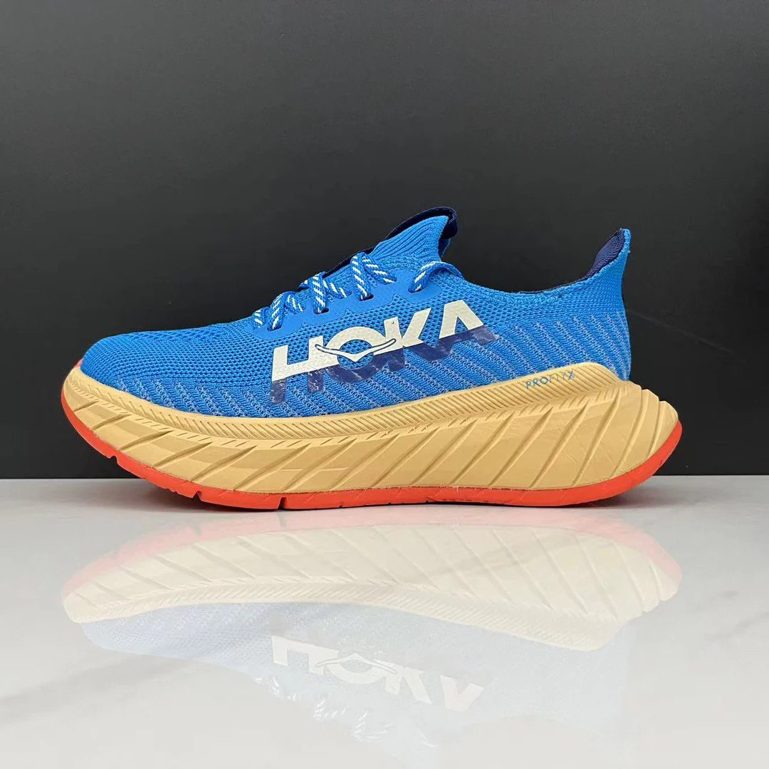 Tênis Hoka Carbon X3 - Azul/Laranja