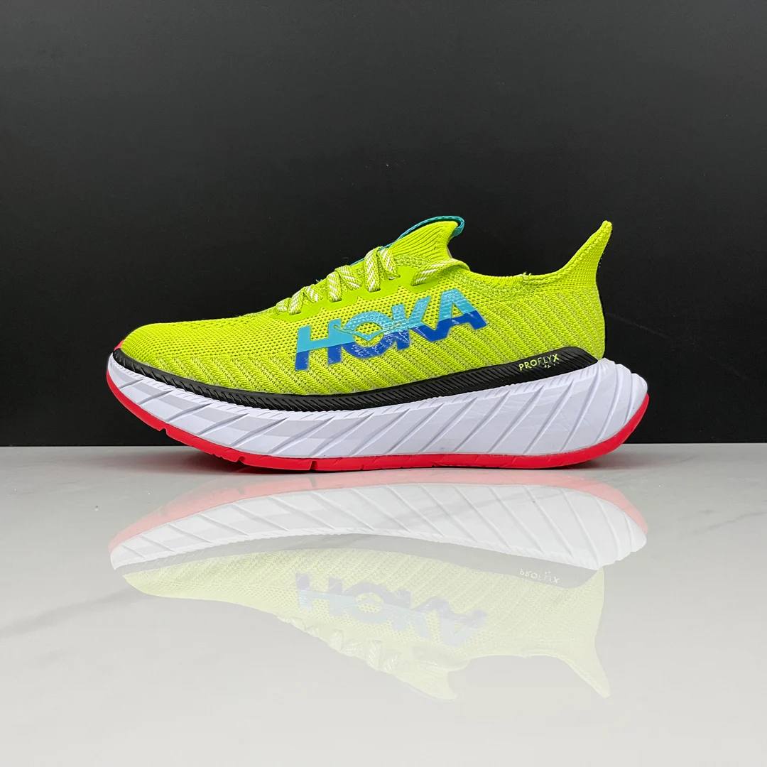 Tênis Hoka Carbon X3 - Verde/Vermelho