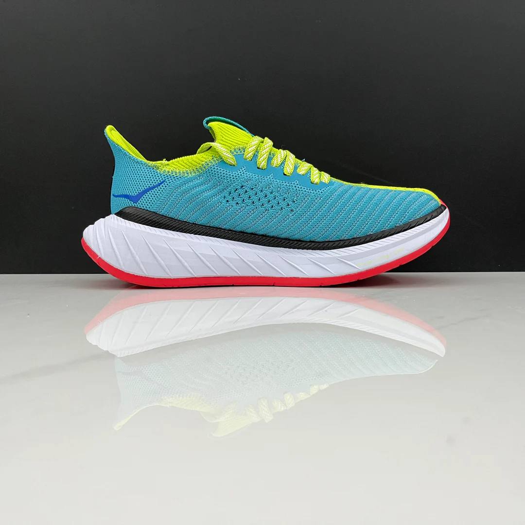 Tênis Hoka Carbon X3 - Verde/Vermelho