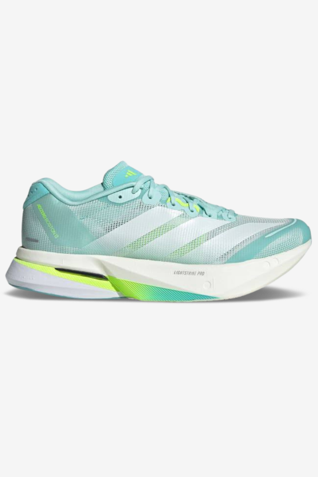 Tênis Adidas Adizero Boston 13 Flash Aqua/Metálico/Verde Limão
