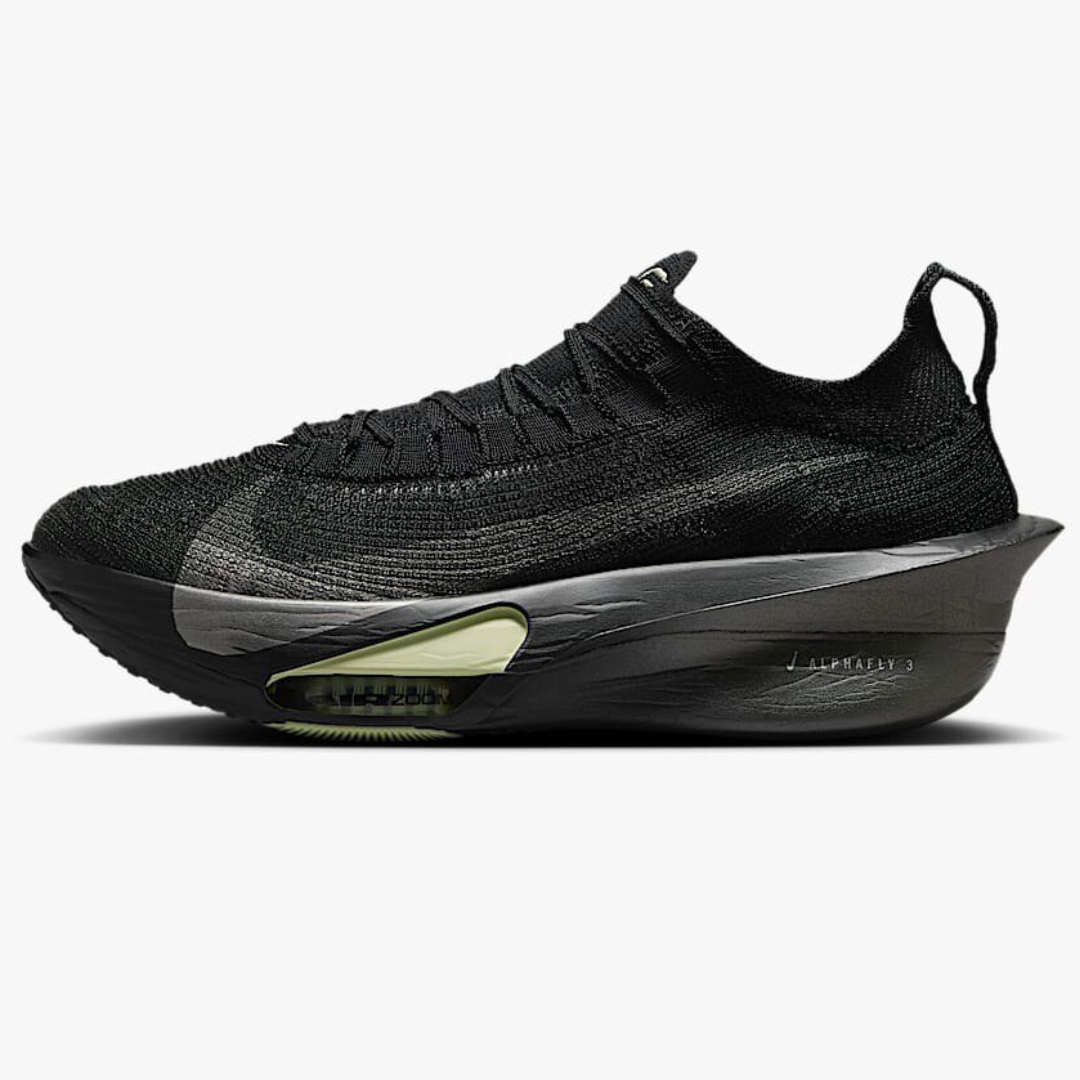 Tênis Nike ZoomX ALPHAFLY Next% 3 - Preto/Olive Aura/Prateado metalizado