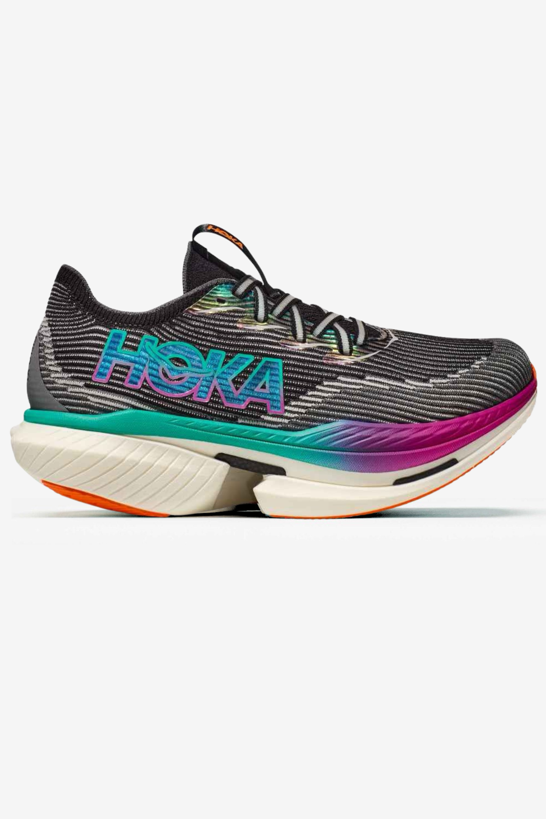 Tênis Hoka Cielo X1 Unissex - Preto/Electric Aqua
