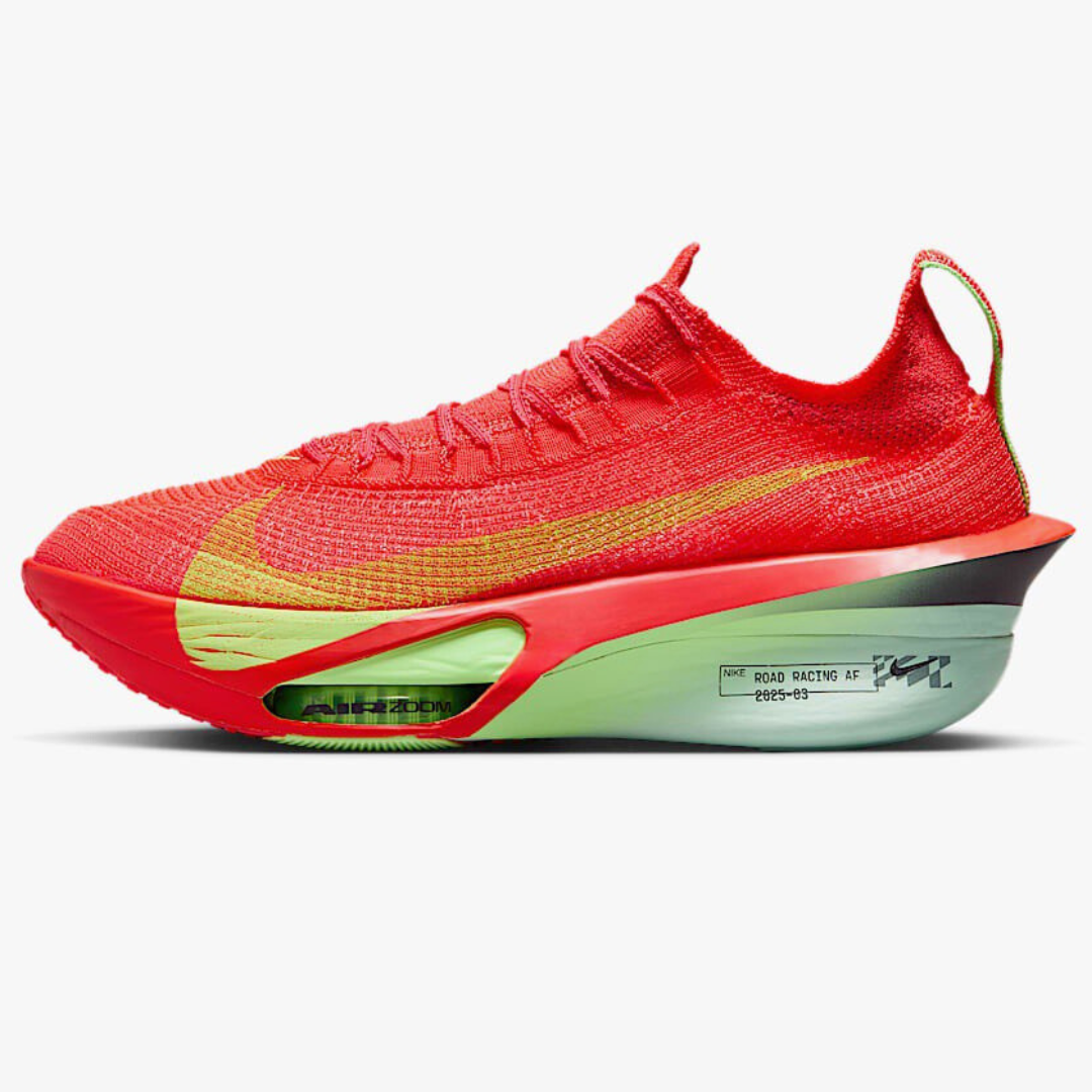Tênis Nike ZoomX ALPHAFLY Next% 3 - Carmesim Bright/Lime Blast/Mint Foam