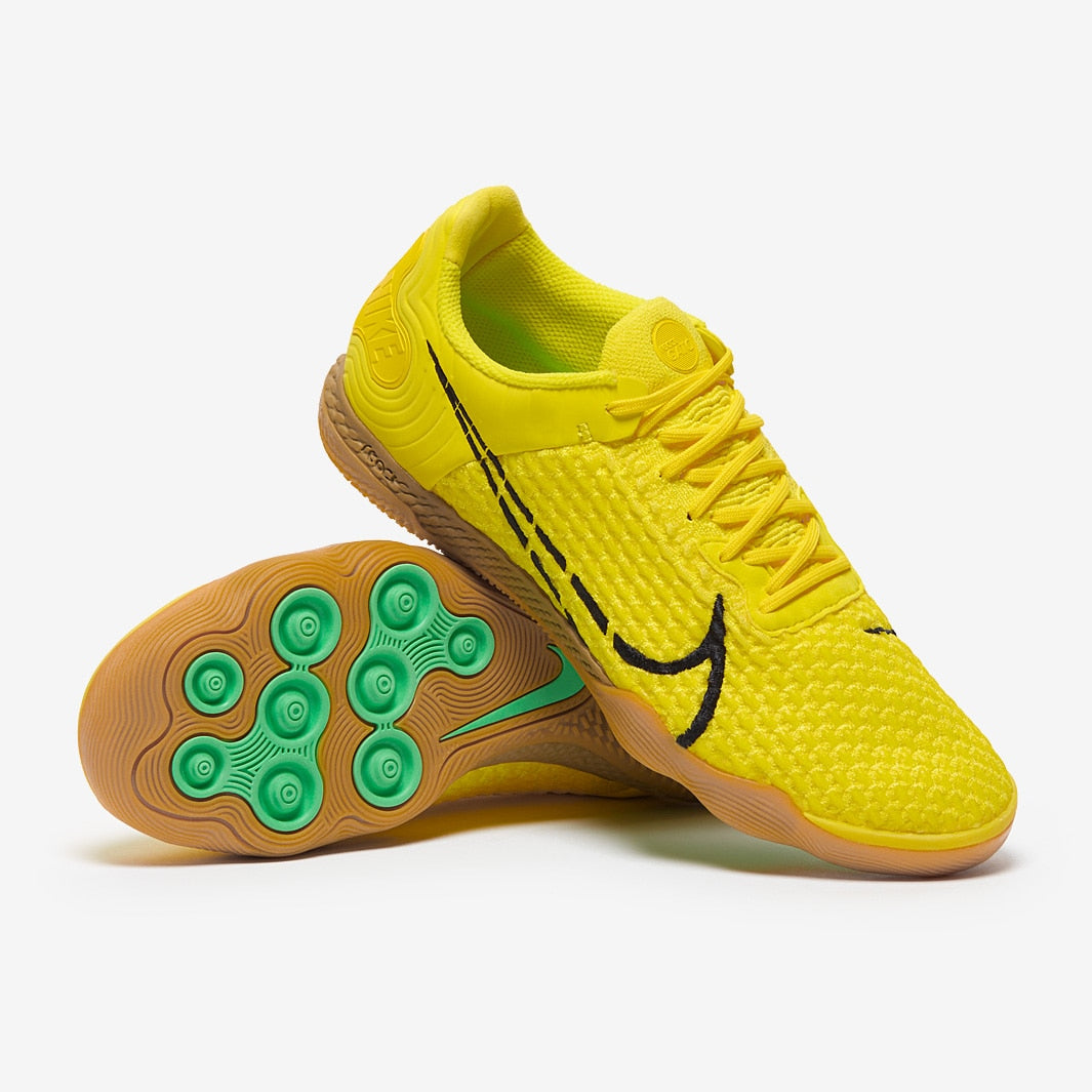 Chuteira Nike ReactGato Futsal - Opti Yellow/Black/Gum Light Brown
