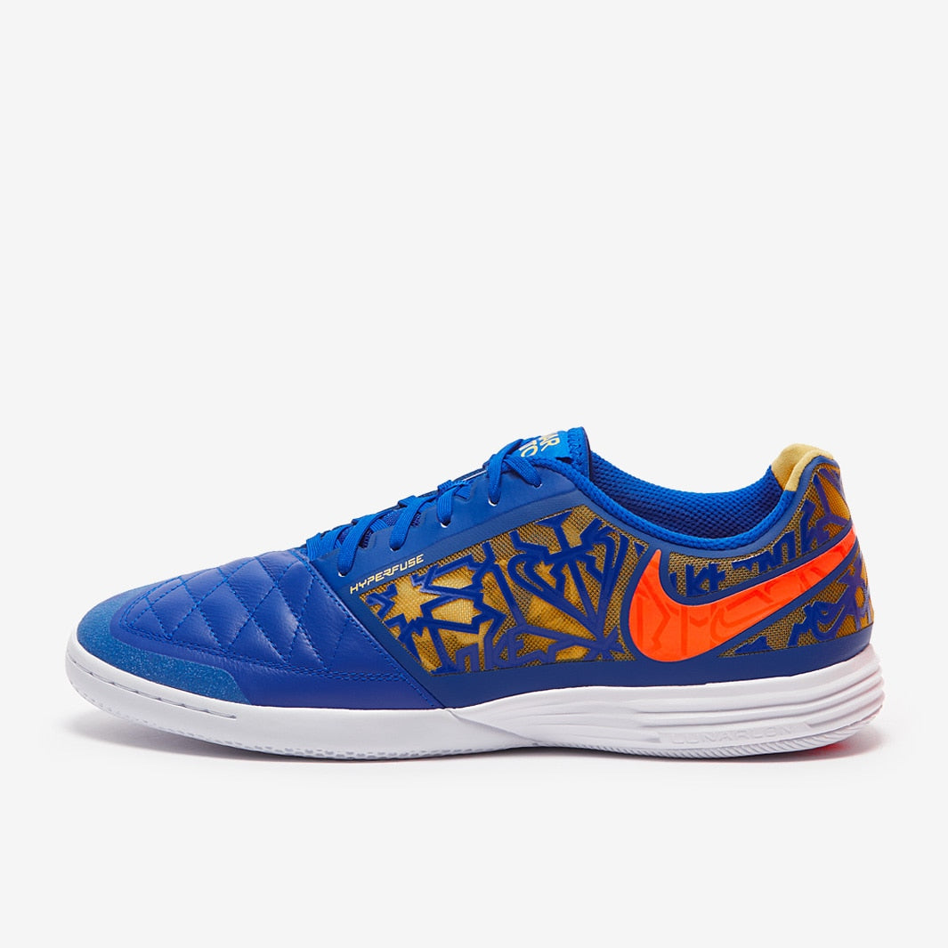 Chuteira Nike Lunar Gato 2 Futsal - Racer Blue/Hyper Crimson