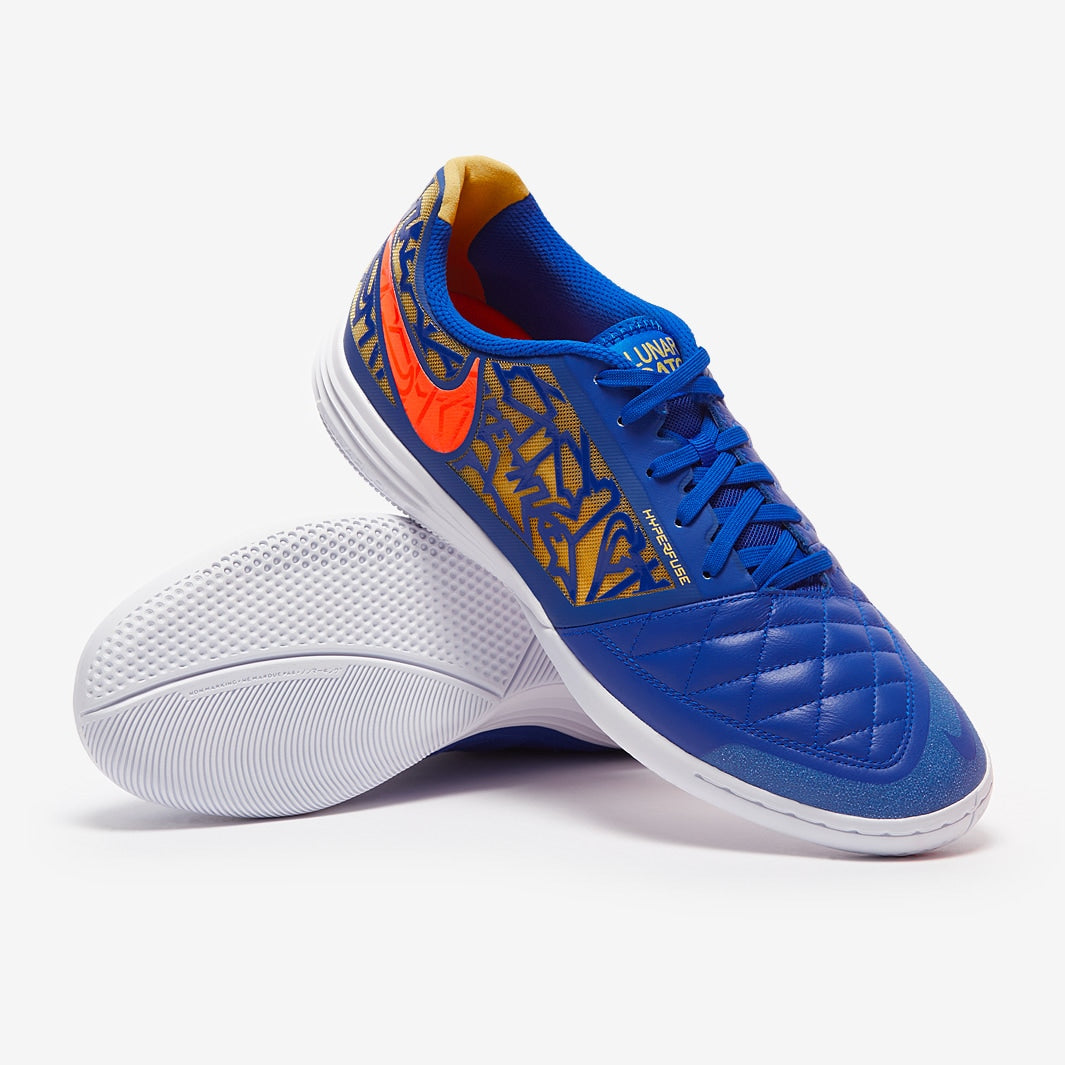 Chuteira Nike Lunar Gato 2 Futsal - Racer Blue/Hyper Crimson