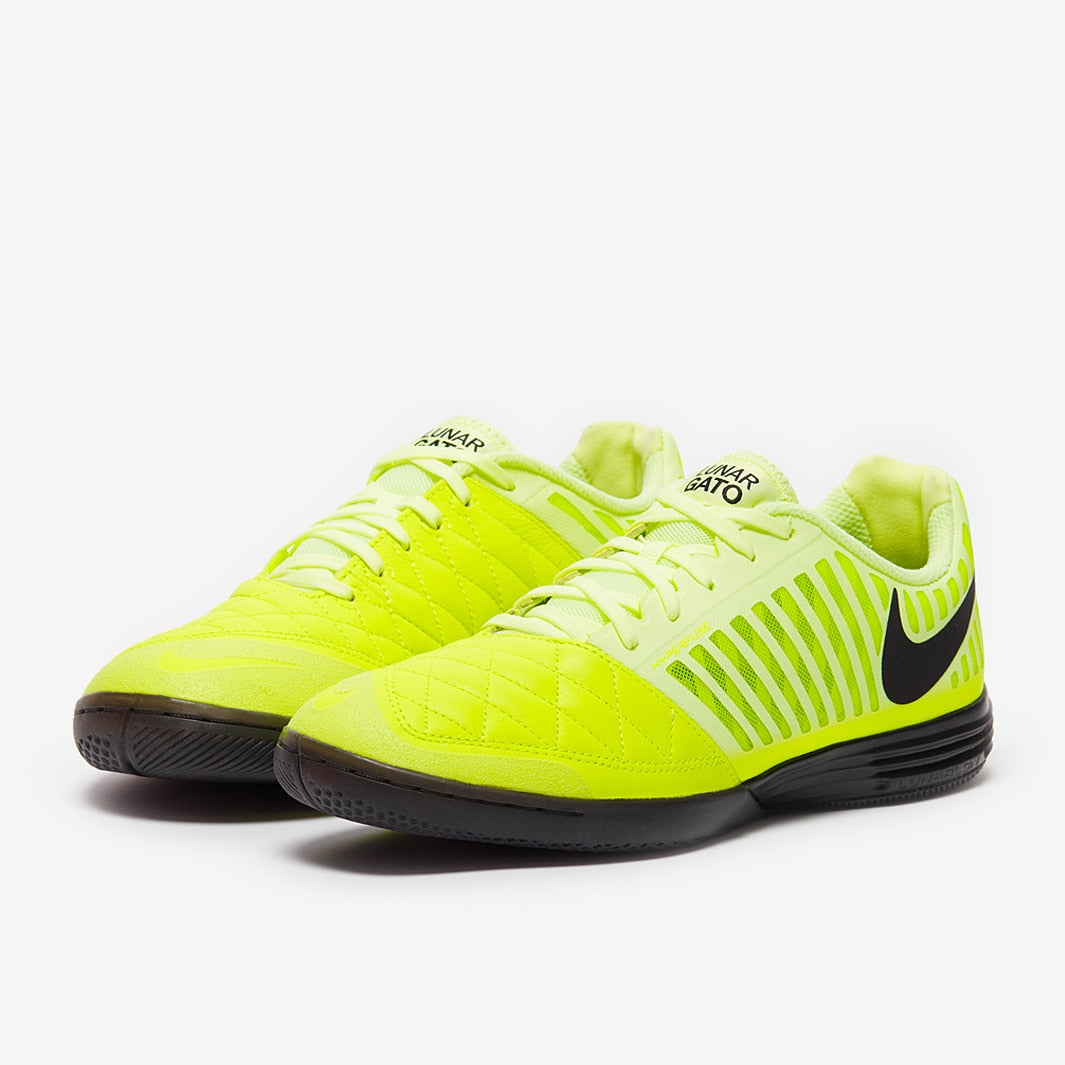 Chuteira Nike Lunar Gato 2 Futsal - Black/Volt