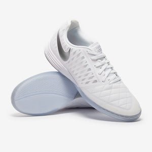 Chuteira Nike Lunar Gato 2 Futsal - White/Chrome