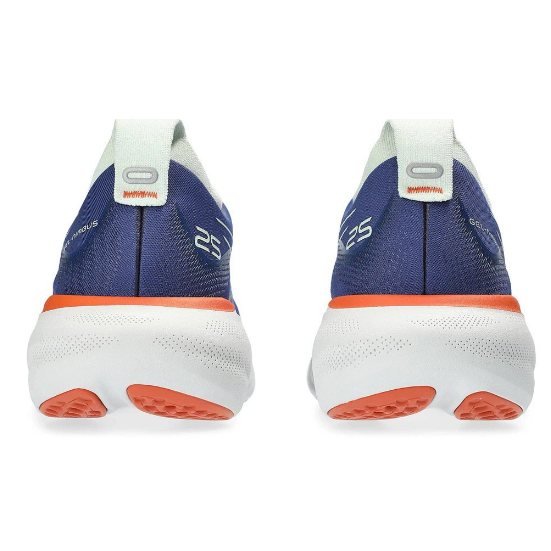 Tênis Asics Gel - Nimbus™ 25 Azul Marinho com Laranja e Branco