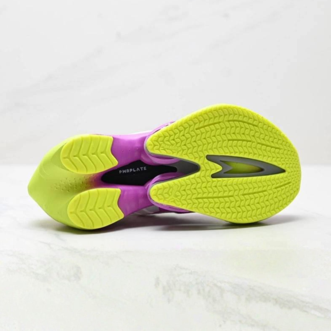 Tênis Puma Fast-RB Nitro Elite - Branco/Roxo/Verde Neon