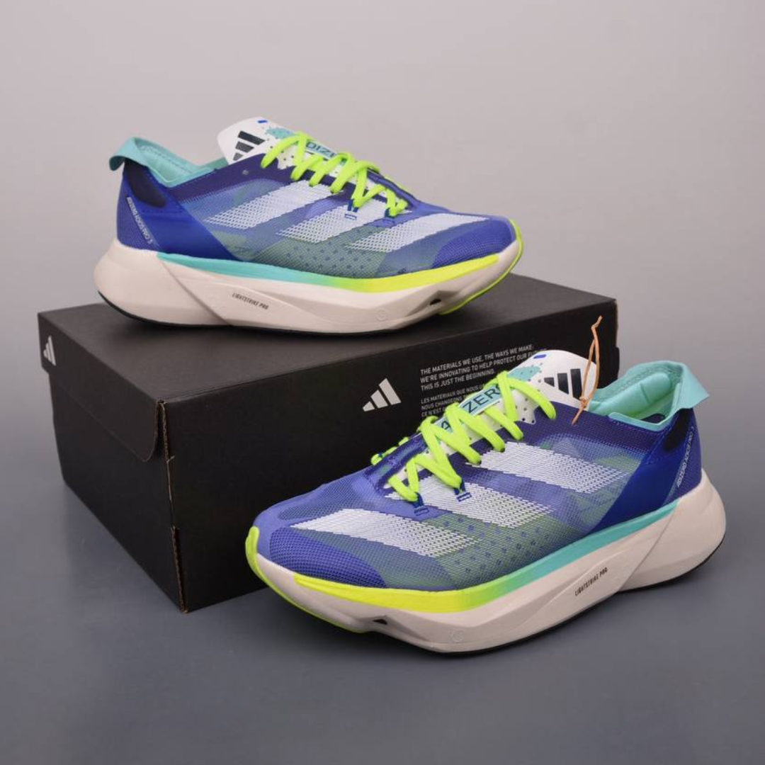 Tênis Adidas Adizero Adios Pro 3 - Azul Royal/Verde Neon