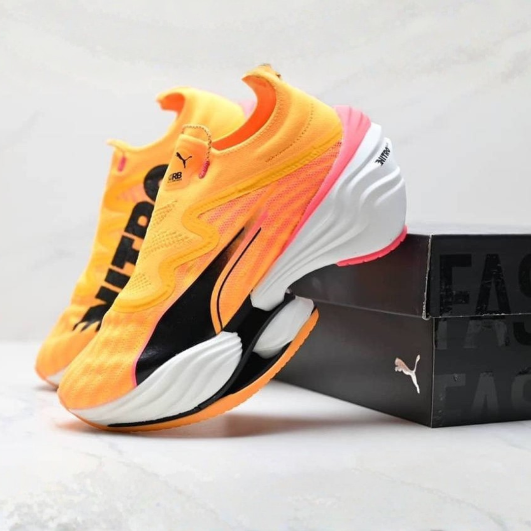 Tênis Puma Fast-RB Nitro Elite - Laranja/Rosa