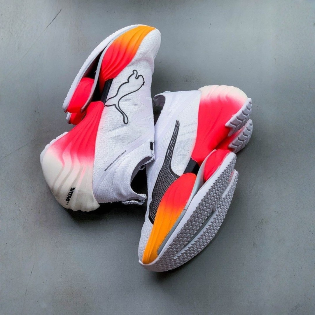 Tênis Puma Fast-RB Nitro Elite - Branco/Rosa/Laranja