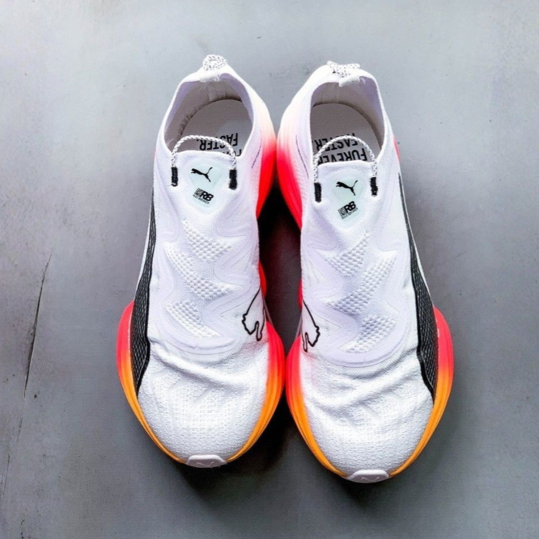 Tênis Puma Fast-RB Nitro Elite - Branco/Rosa/Laranja