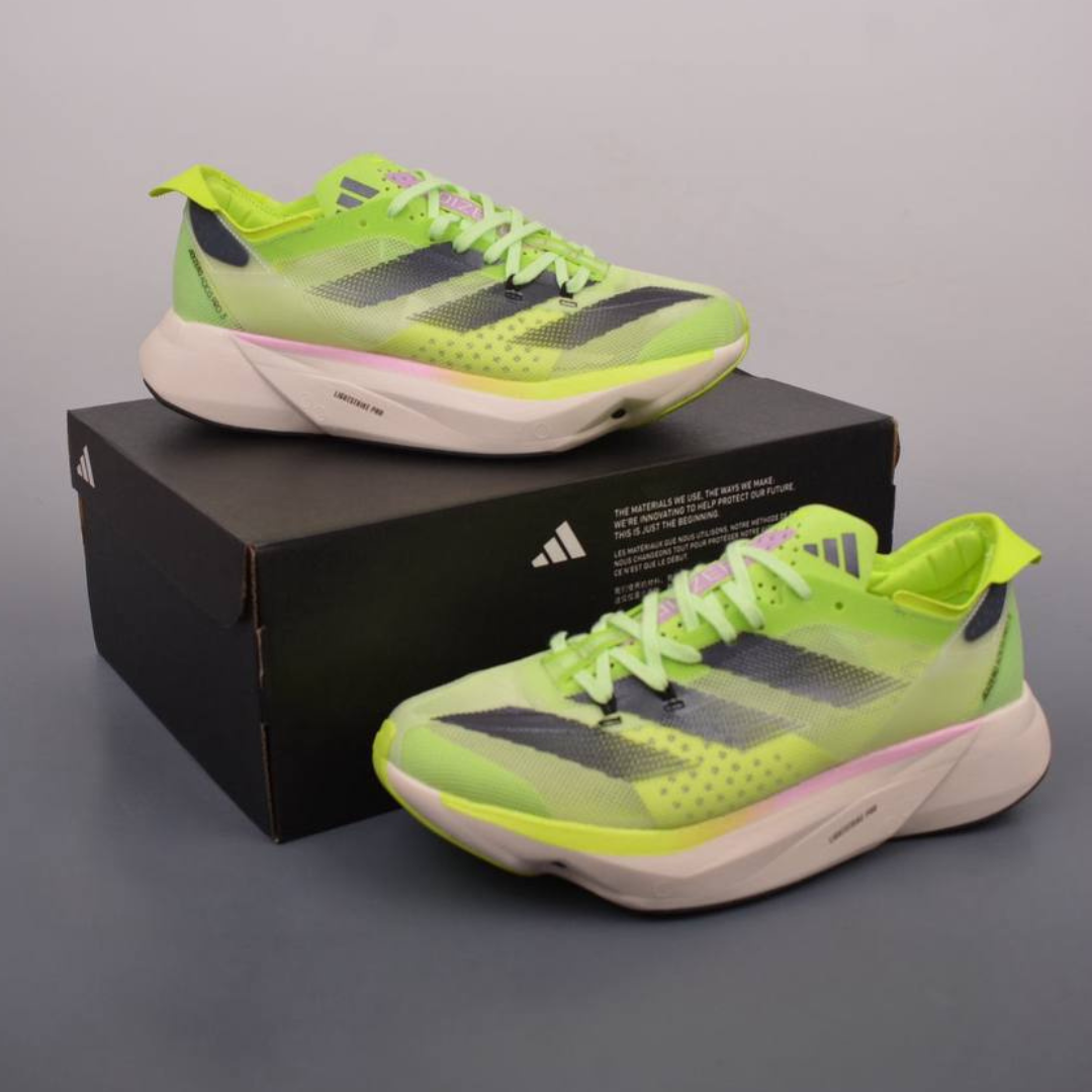 Tênis Adidas Adizero Adios Pro 3 - Verde Neon/Preto/Lilás