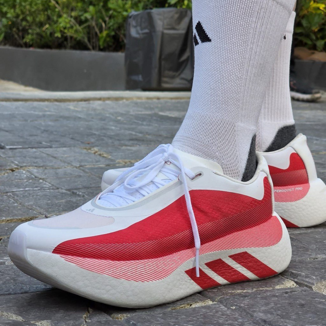 Tênis Adidas Hyperboost Edge - Branco/Vermelho
