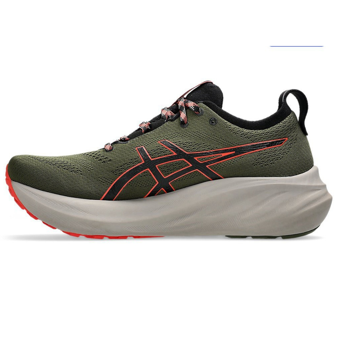 Tênis Asics Gel - Nimbus 26 TR - Verde Oliva/Vermelho