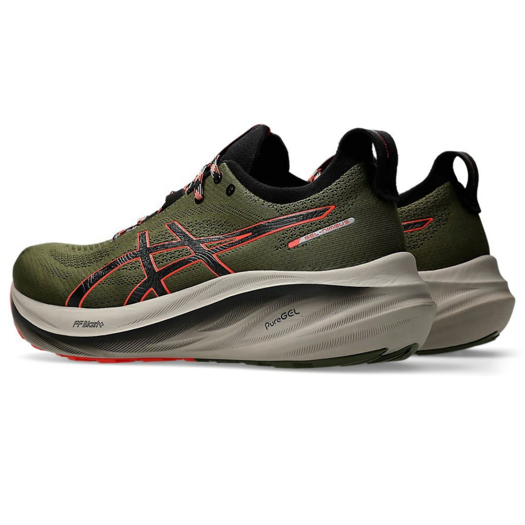Tênis Asics Gel - Nimbus 26 TR - Verde Oliva/Vermelho