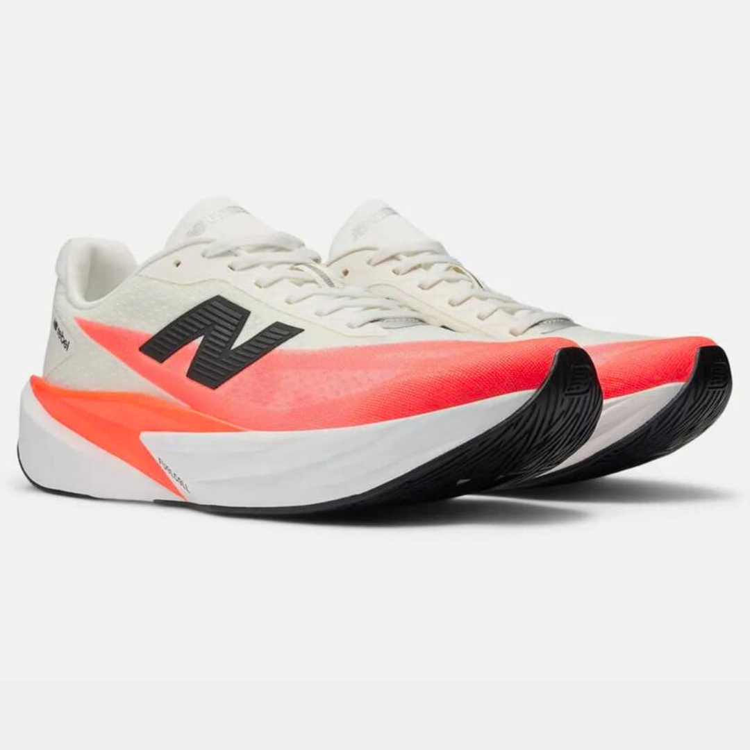 Tênis New Balance Fuelcell Rebel V5 - Branco/Vermelho