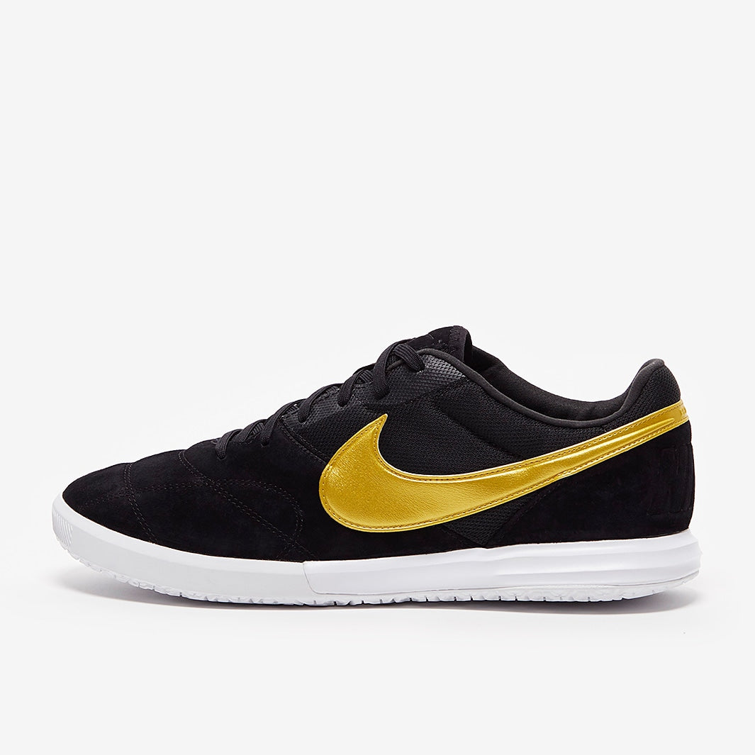 Chuteira Nike Premier 2 Sala Futsal - Black/Metallic Gold/White